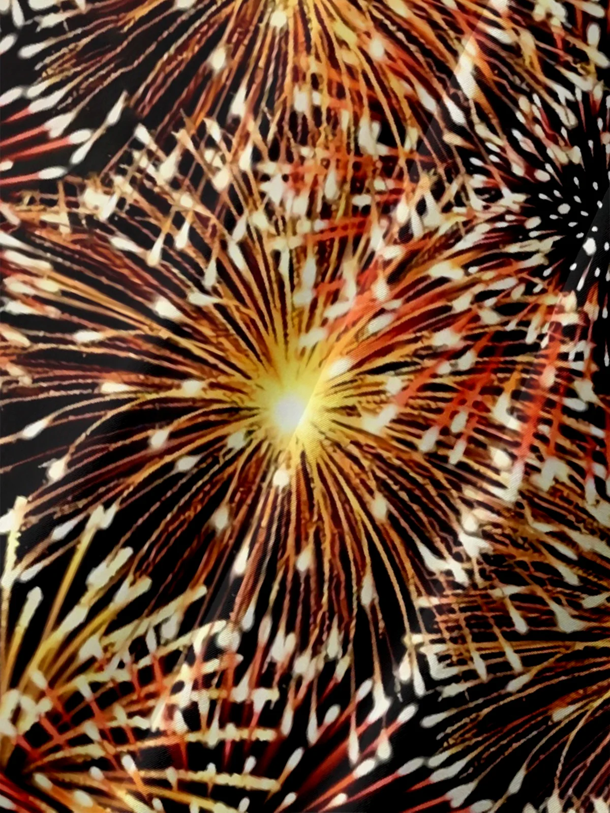 Moisture Wicking Fireworks Chest Pocket Hawaiian Shirt