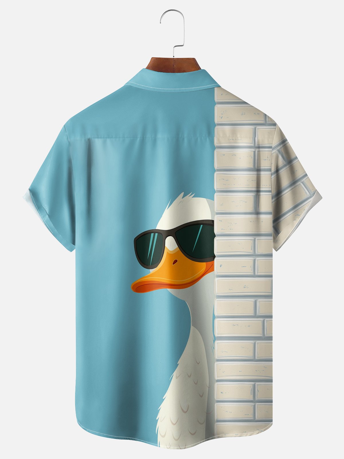 Moisture-wicking Duck Chest Pocket Hawaiian Shirt