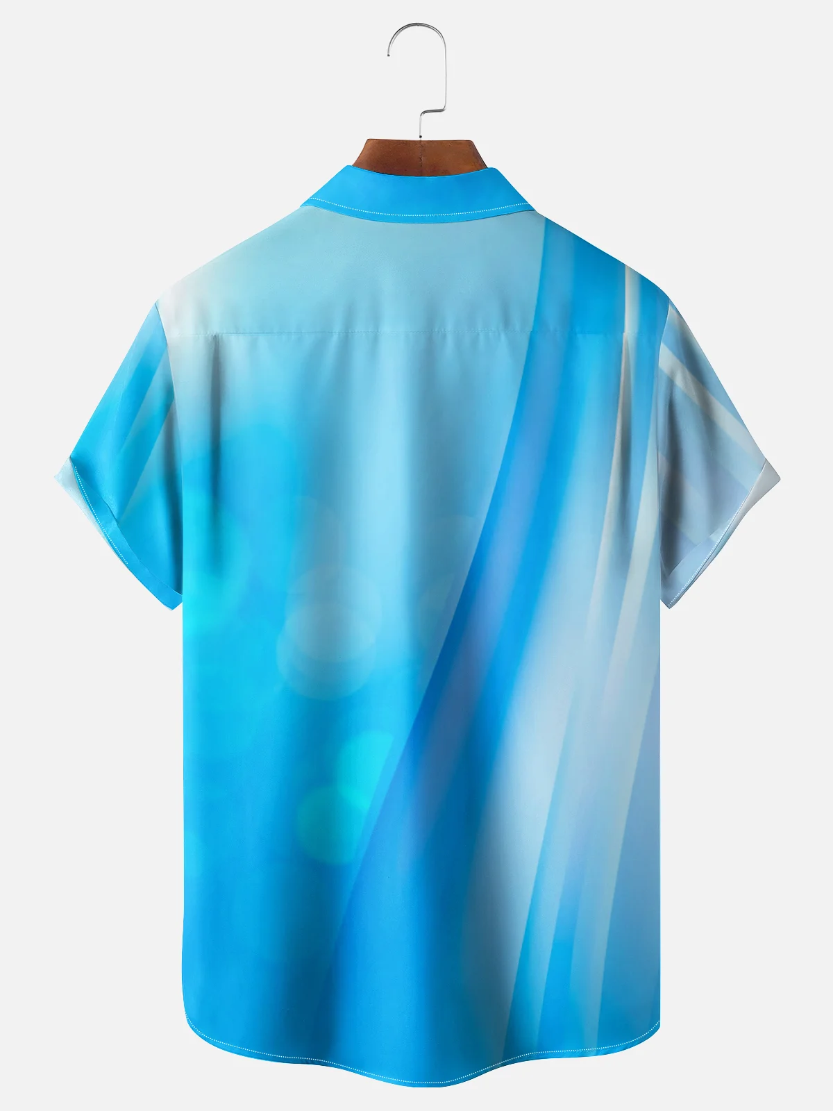 Moisture-wicking Gradient Color Chest Pocket Casual Shirt