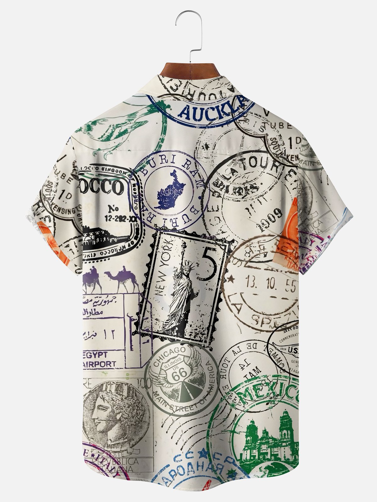 Moisture-wicking US Postmark Chest Pocket Casual Shirt