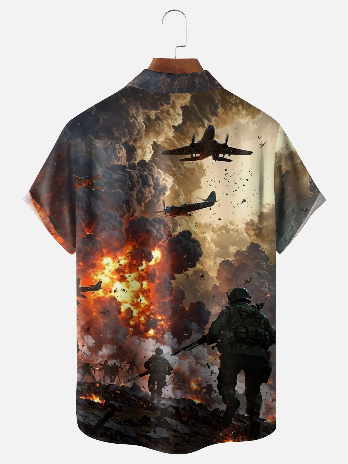 Moisture-wicking Memorial Day God Bless the U.S. Army Chest Pocket Casual Shirt
