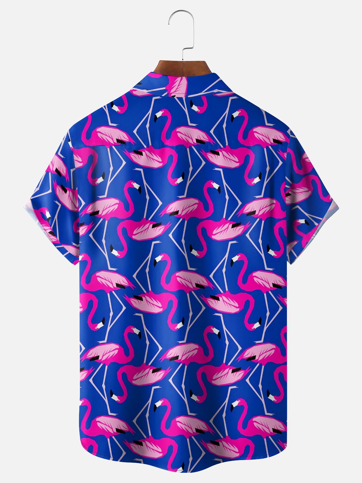 Moisture Wicking Flamingo Chest Pocket Hawaiian Shirt