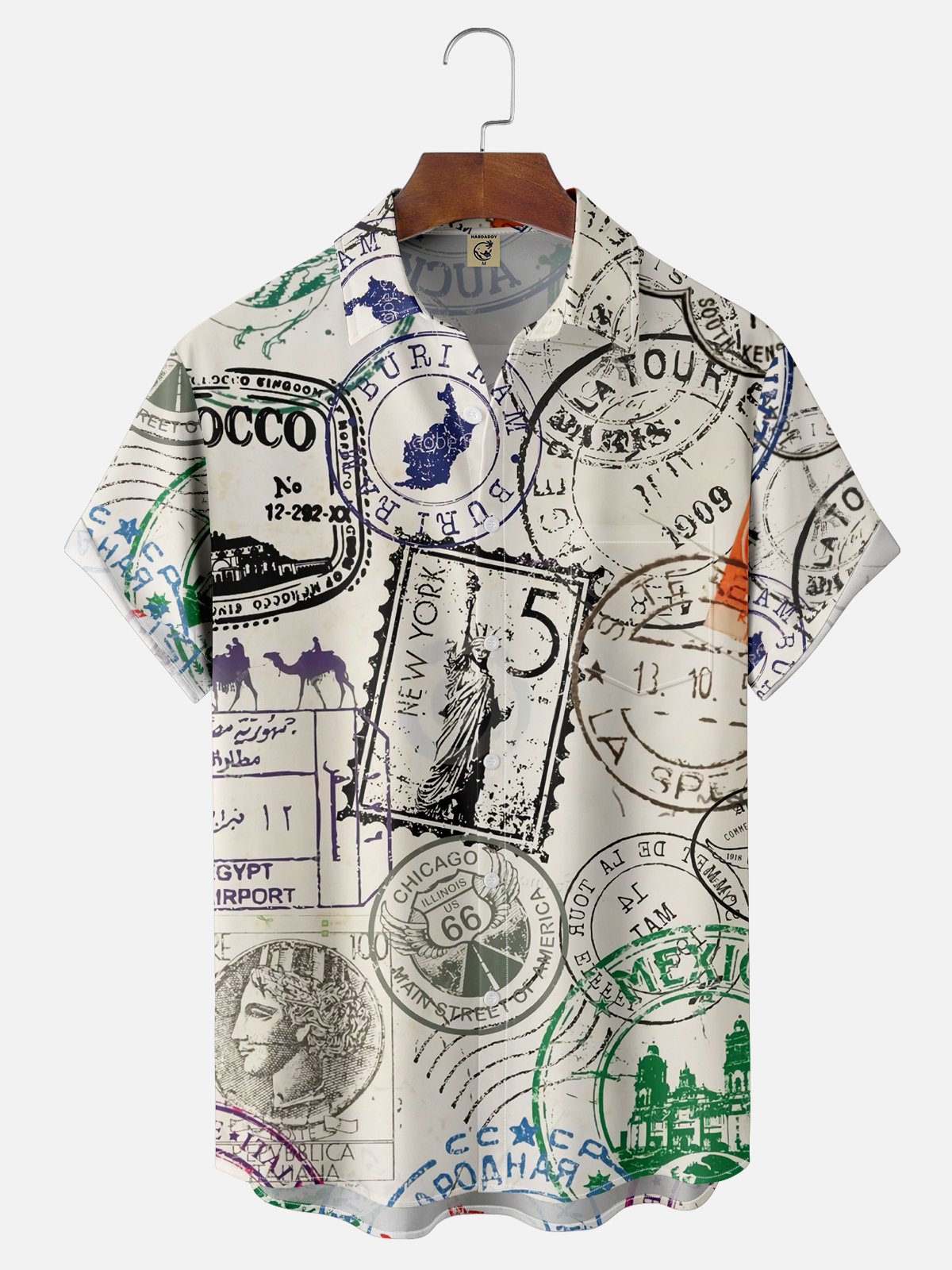 Moisture-wicking US Postmark Chest Pocket Casual Shirt