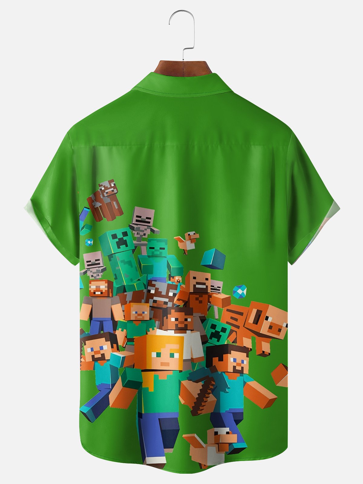 Moisture-wicking Cartoon Characters  Chest Pocket Casual Shirt