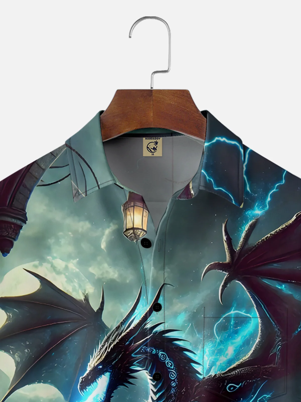 Moisture-wicking Dragon Chest Pocket Hawaiian Shirt