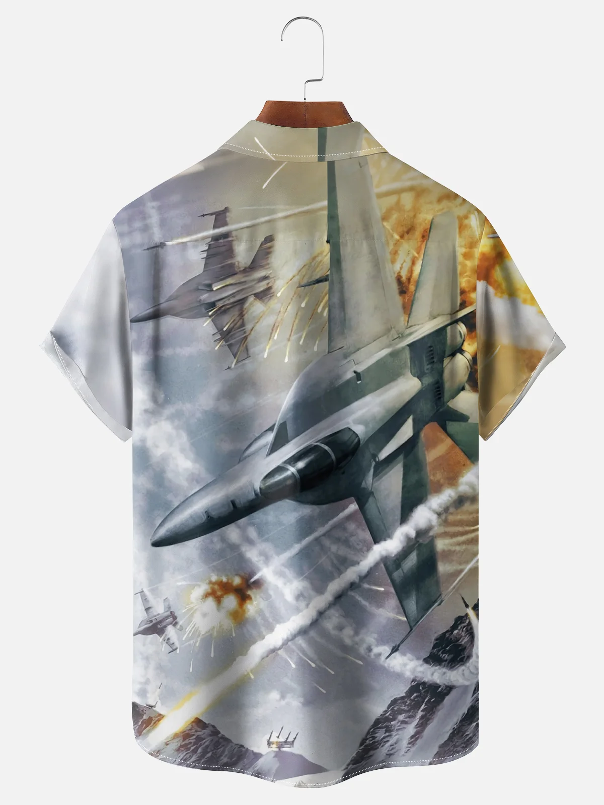 Moisture-wicking Memorial Day Air Force Patriotic Chest Pocket Casual Shirt