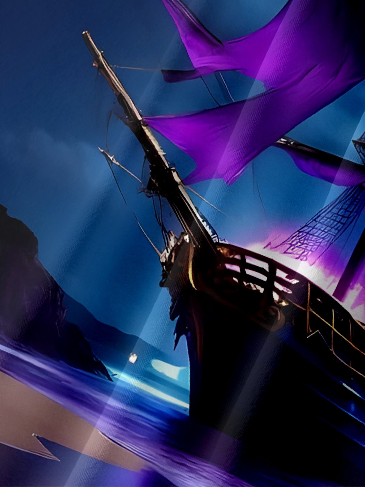 Moisture-wicking Fantasy Pirate Ship Chest Pocket Casual Shirt