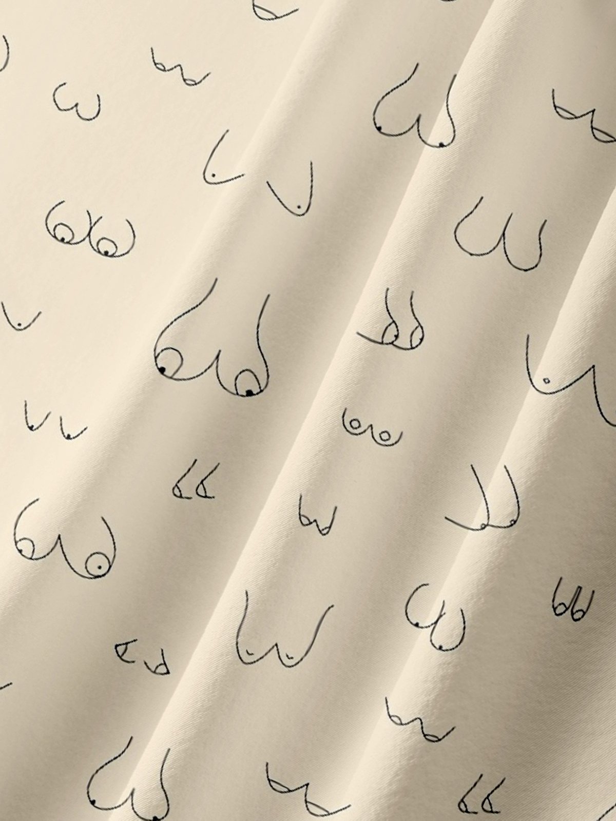 Moisture-wicking Fun "BOOBS" Artistic Avant-garde Pink Chest Pocket Casual Shirt