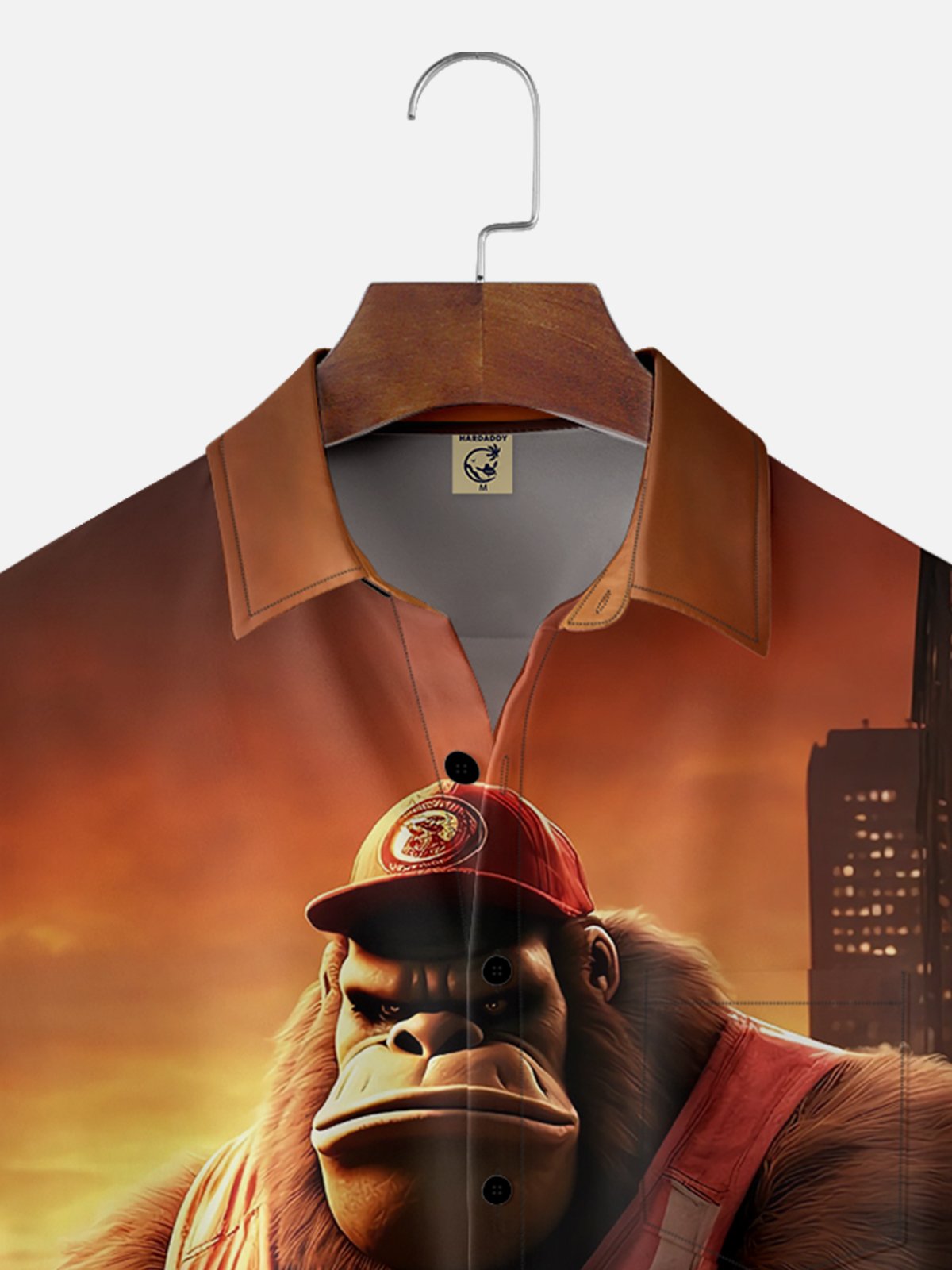 Moisture-wicking Bigfoot Gas Station Attendant Chest Pocket Hawaiian Shirt
