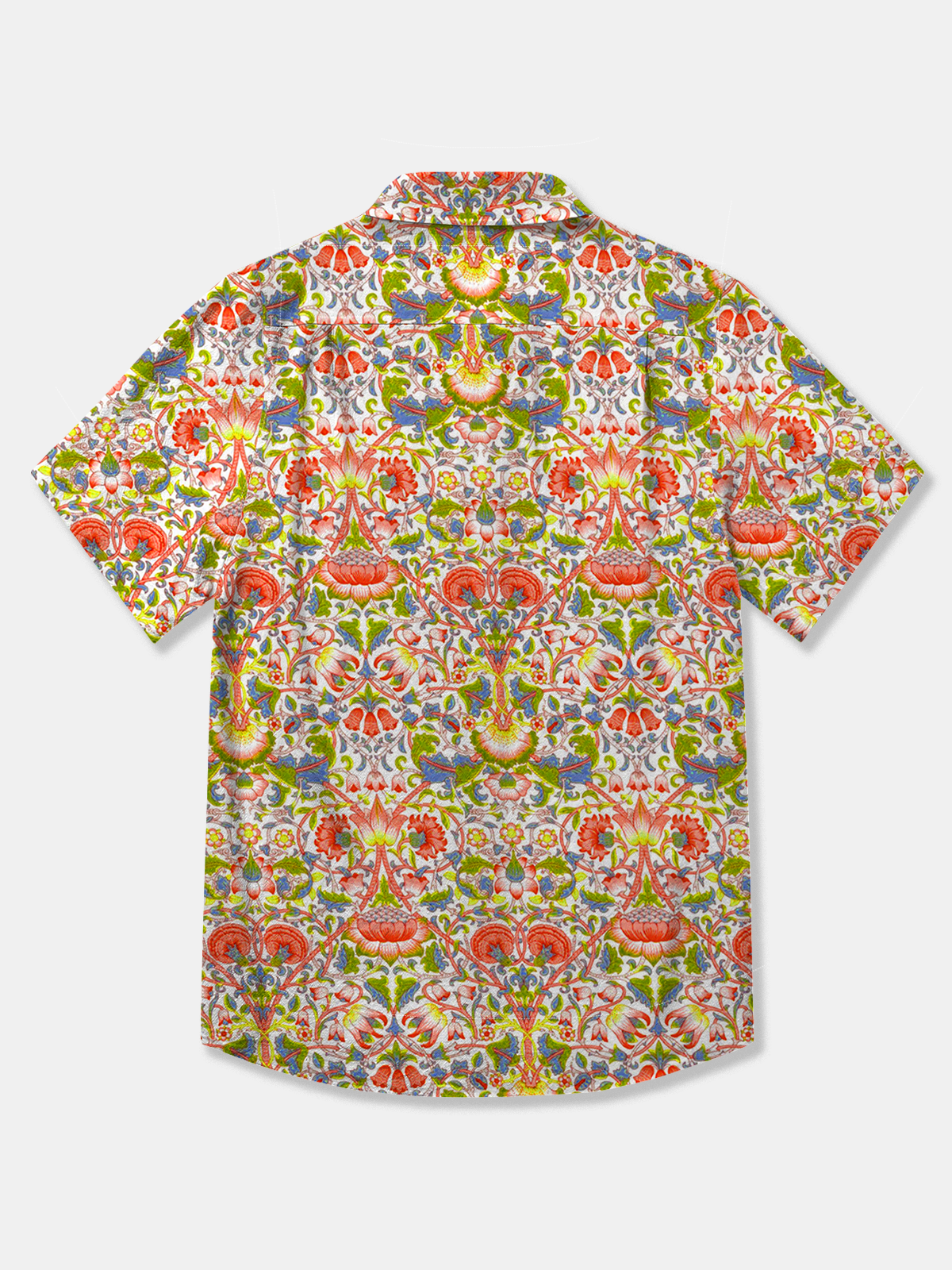The White Lotus Cotton Shirt Surreal Nature-Inspired Statement