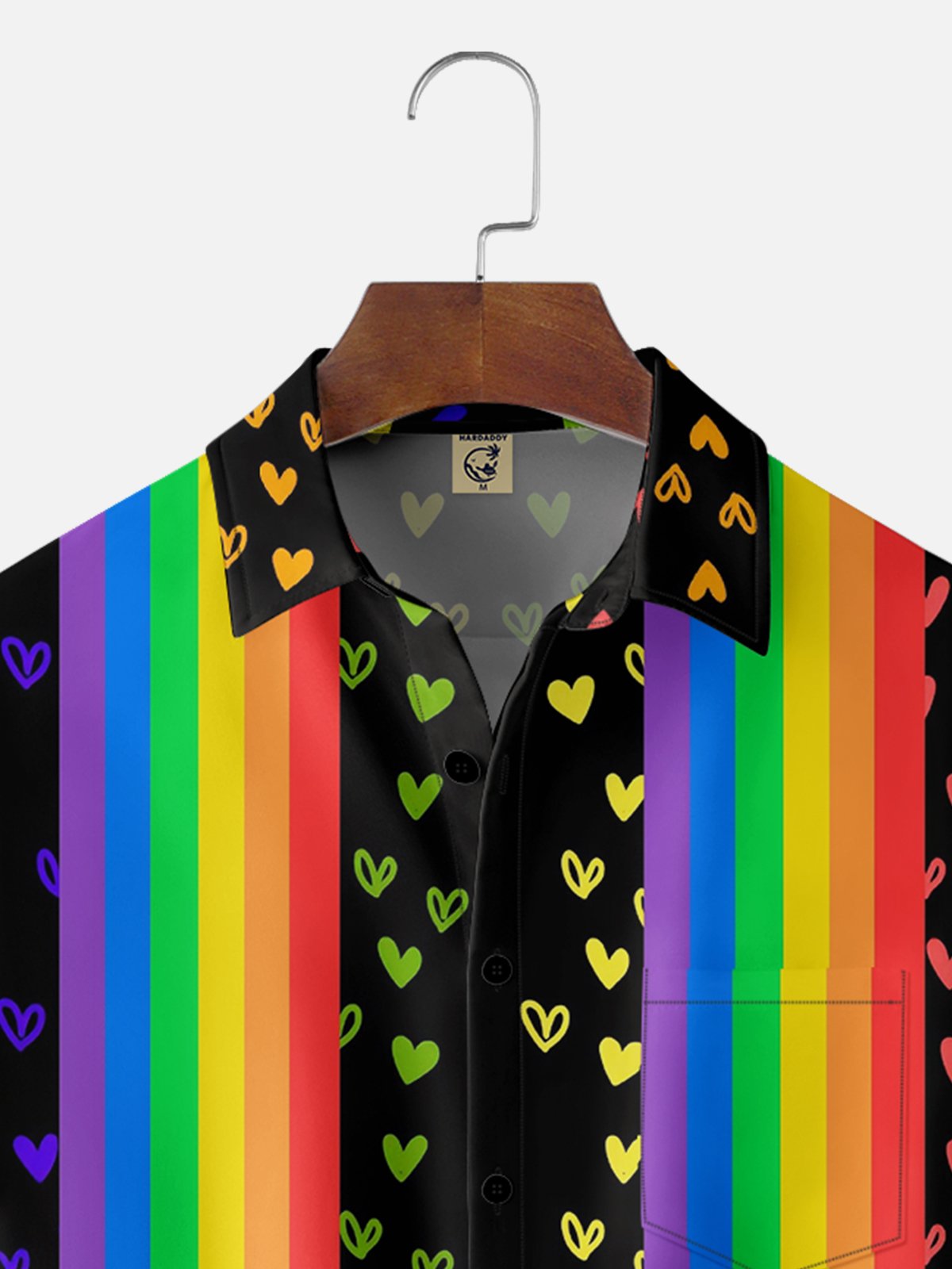 Moisture-wicking LGBT Pride Month Chest Pocket Casual Shirt