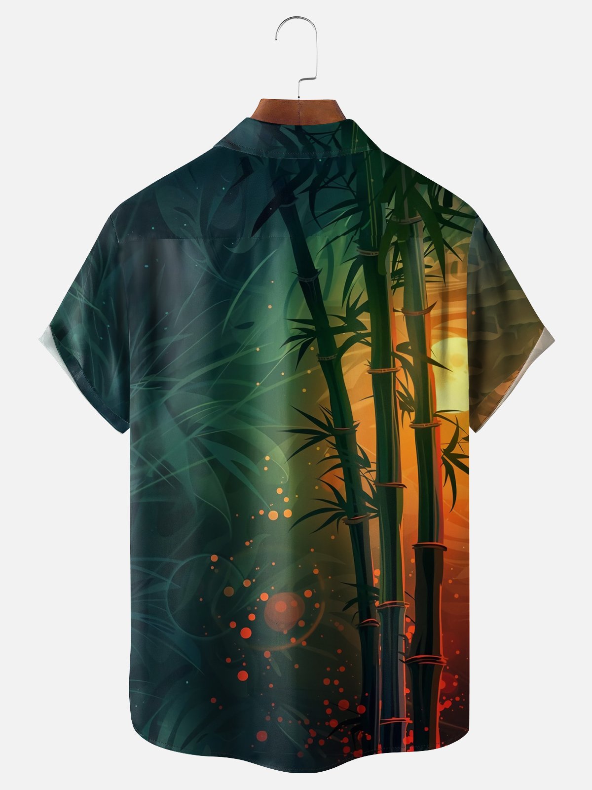 Moisture-wicking Bamboo Gradient Color Chest Pocket Casual Shirt