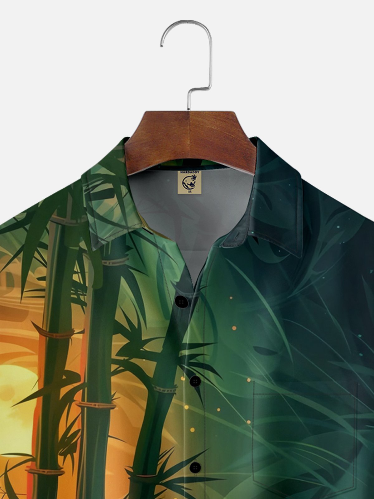 Moisture-wicking Bamboo Gradient Color Chest Pocket Casual Shirt