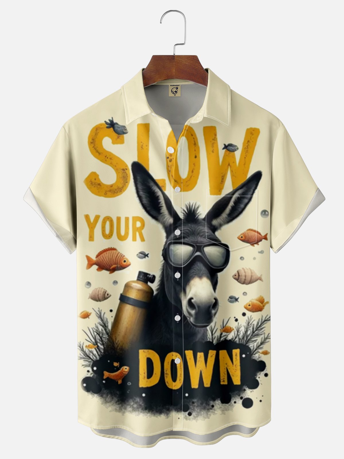 Moisture Wicking Donkey Chest Pocket Hawaiian Shirt