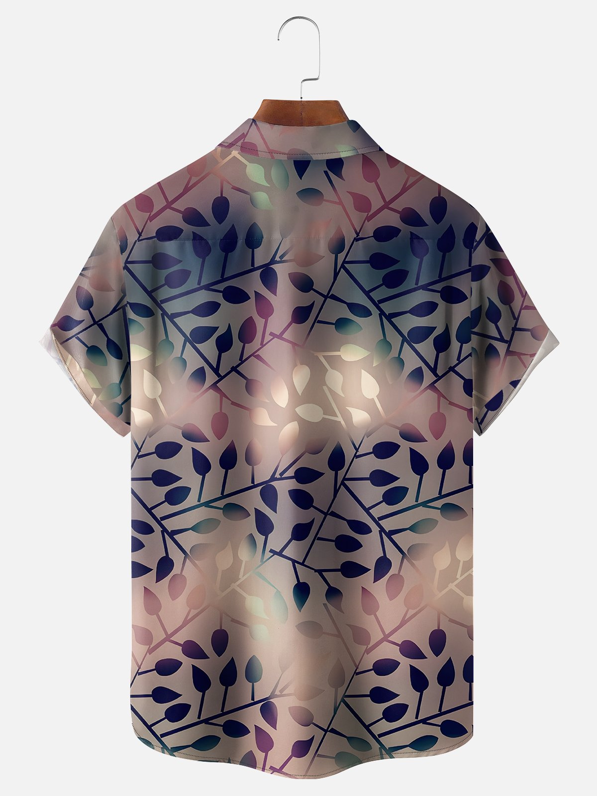 Moisture-wicking Fantasy Plant Art Chest Pocket Hawaiian Shirt