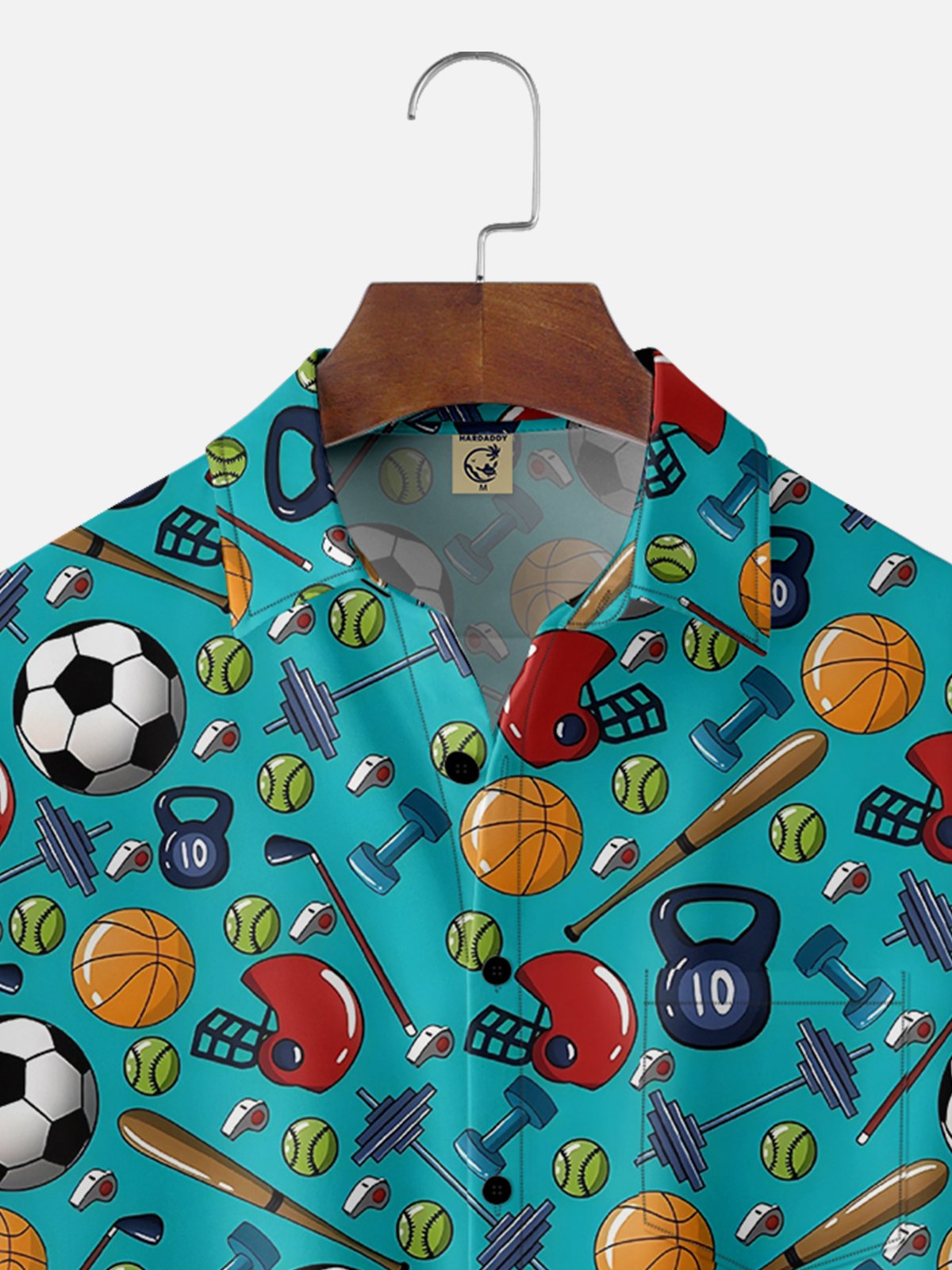 Moisture-wicking Football Baseball Rugby Fun Chest Pocket Casual Shirt