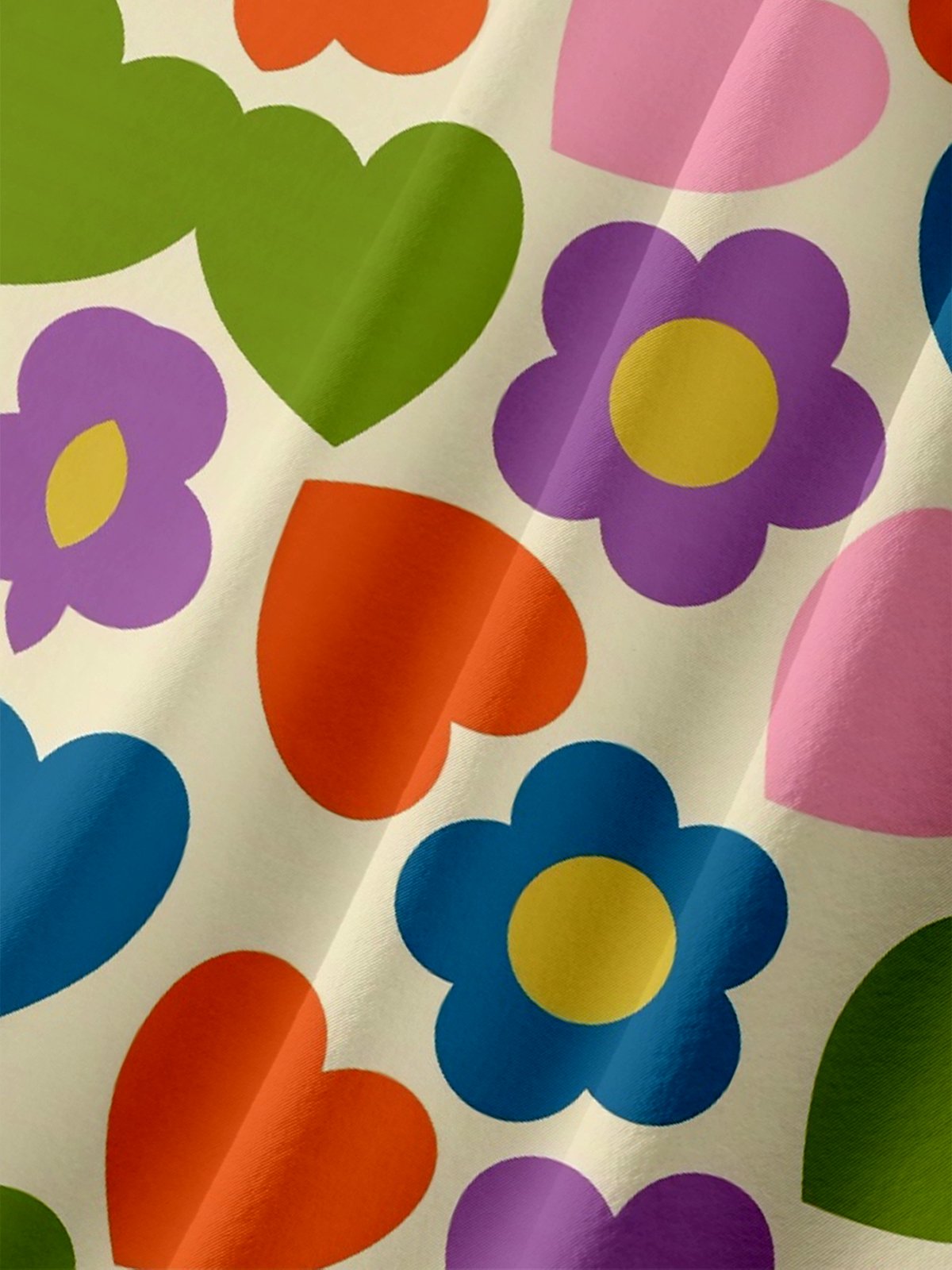 Moisture Wicking Heart Flower Chest Pocket Hawaiian Shirt
