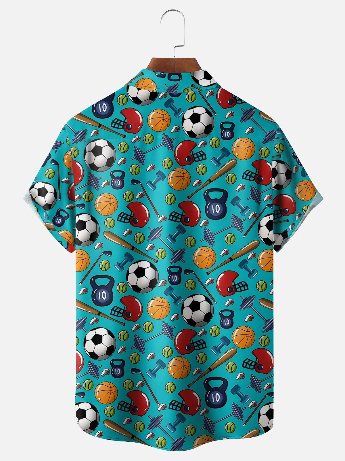 Moisture-wicking Football Baseball Rugby Fun Chest Pocket Casual Shirt