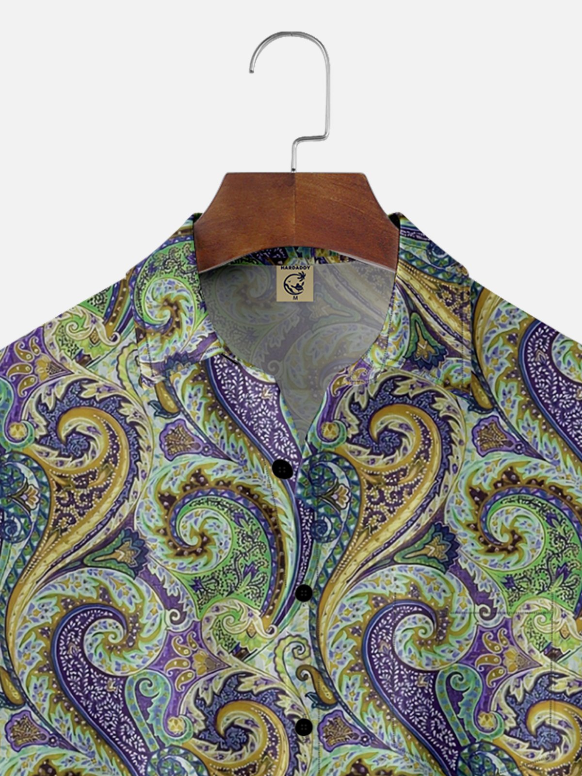 Moisture-wicking Floral Paisley Chest Pocket Hawaiian Shirt