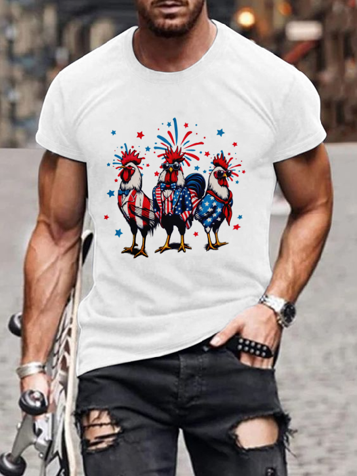 Independence Day Flag Chicken T-Shirt