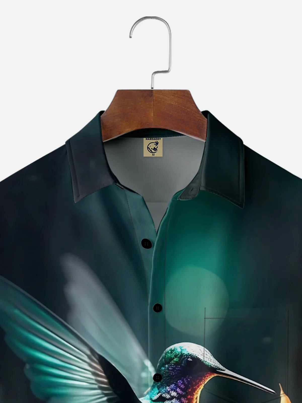 Moisture-wicking Hummingbird Chest Pocket Hawaiian Shirt