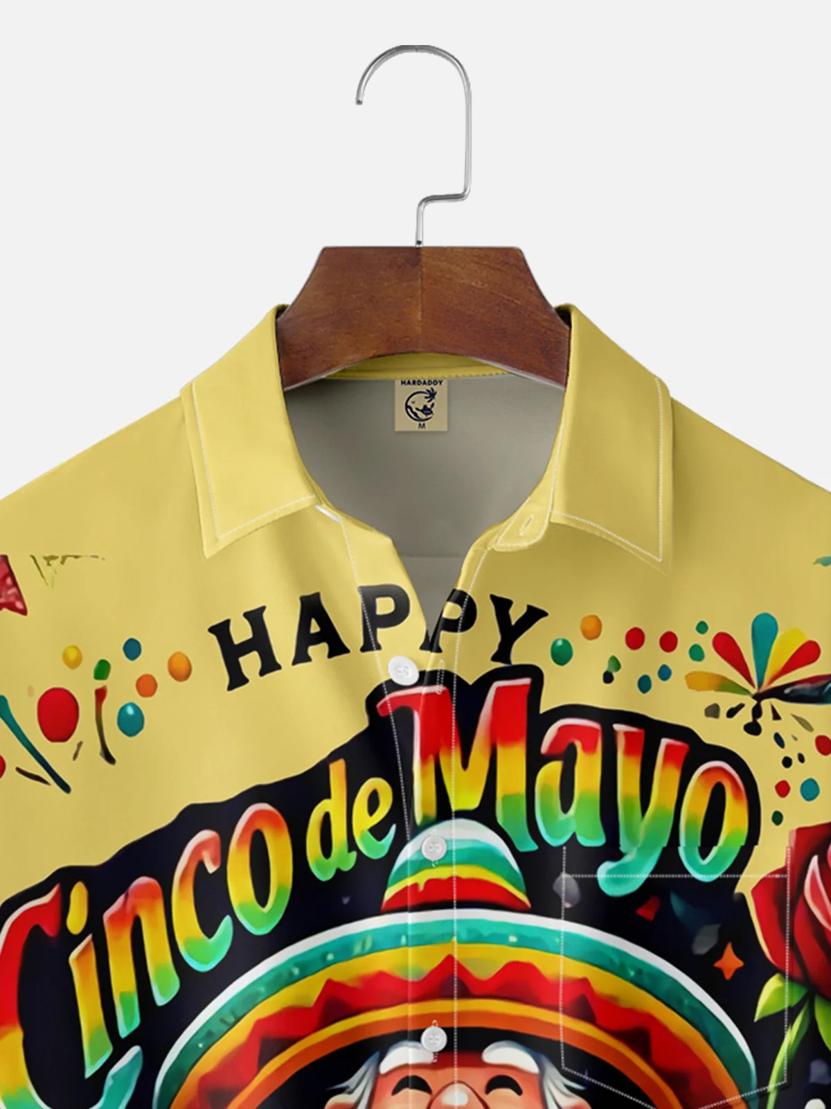 Moisture Wicking Cinco De Mayo Big Hat Gnome Chest Pocket Hawaiian Shirt