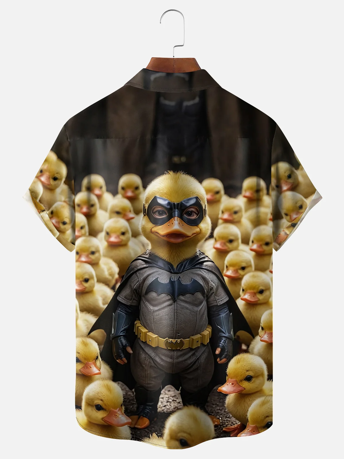 Moisture-wicking Duck Funny Bat Chest Pocket Hawaiian Shirt
