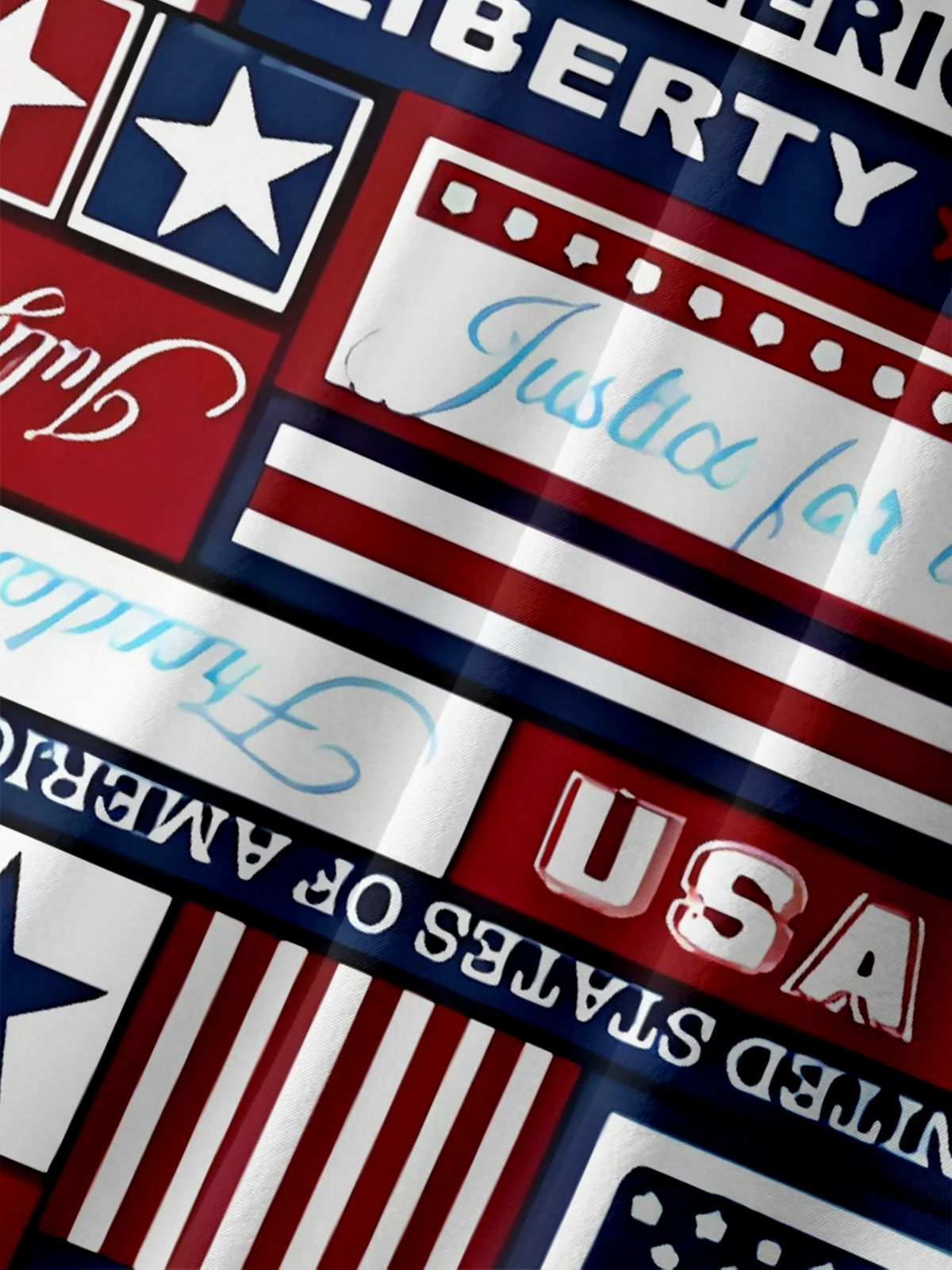 Moisture-wicking American Flag Art Stitching Chest Pocket Casual Shirt