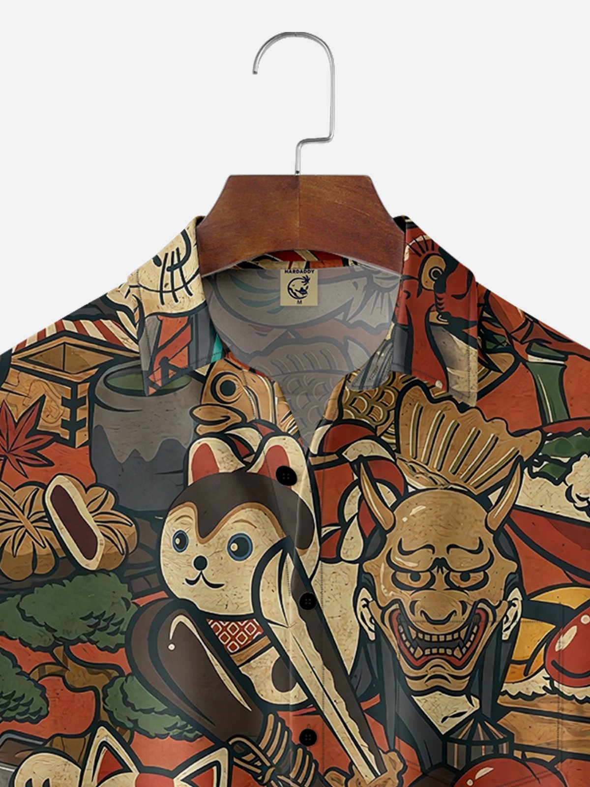 Moisture-wicking Vintage Japanese Art Chest Pocket Casual Shirt