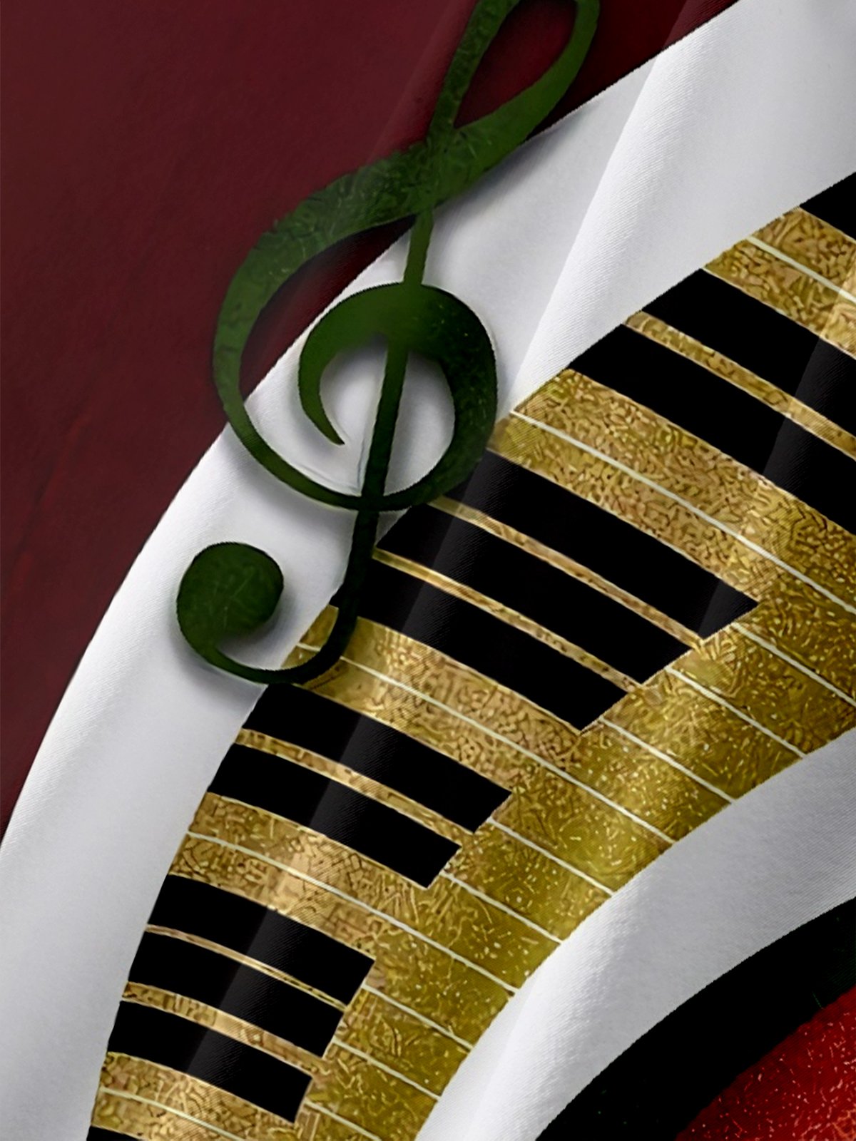 Moisture-wicking Music Instrument Art Festival Chest Pocket Casual Shirt