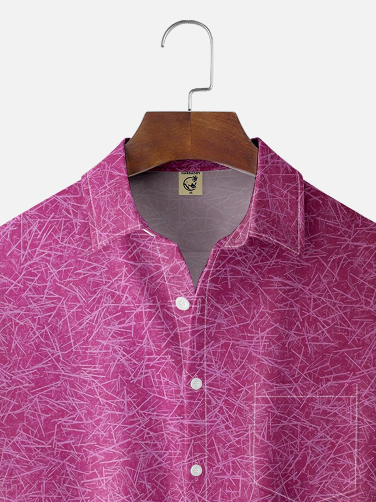 Moisture Wicking Abstract Textured Chest Pocket Hawaiian Shirt