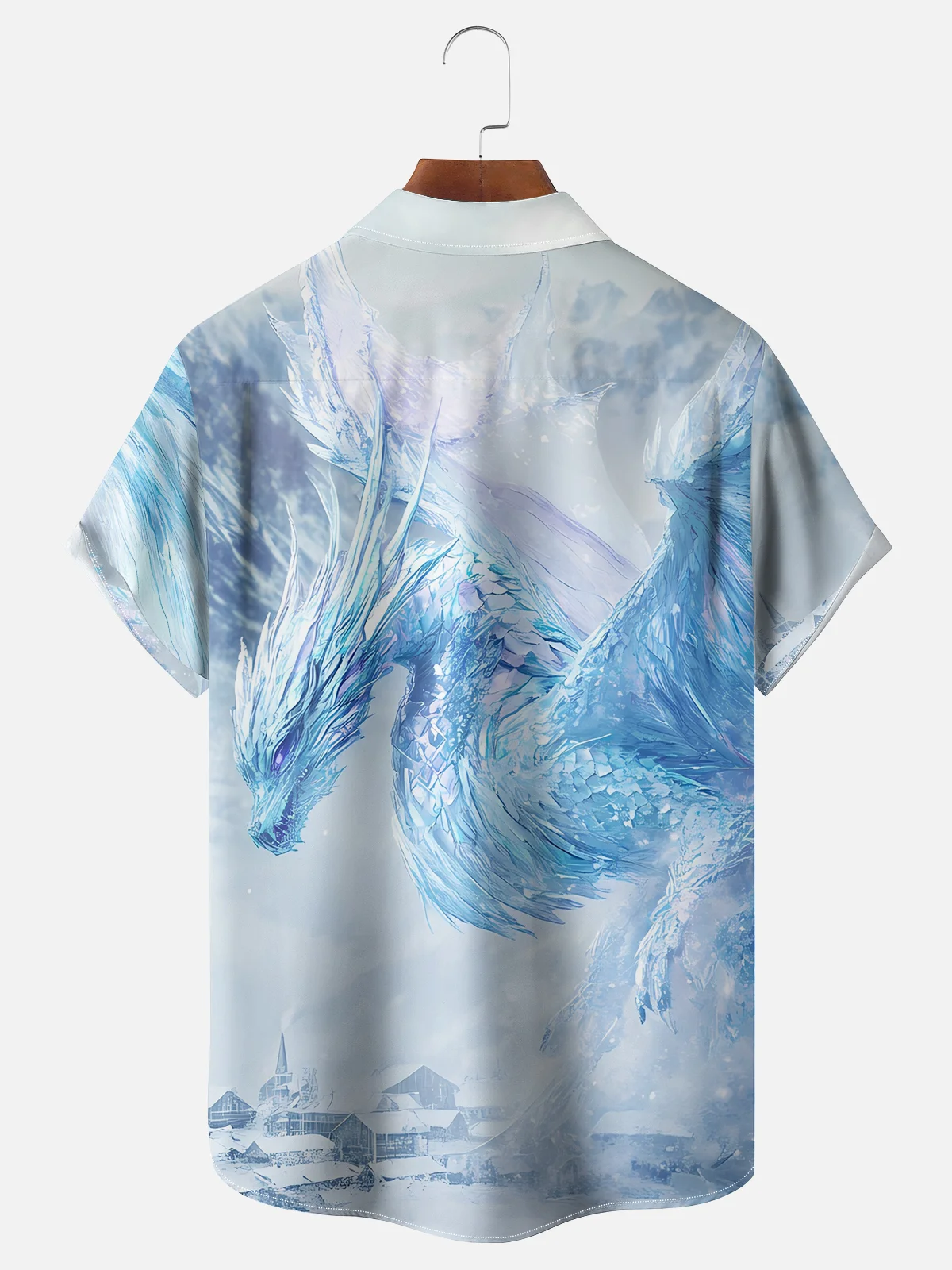 Moisture-wicking Dragon Chest Pocket Hawaiian Shirt