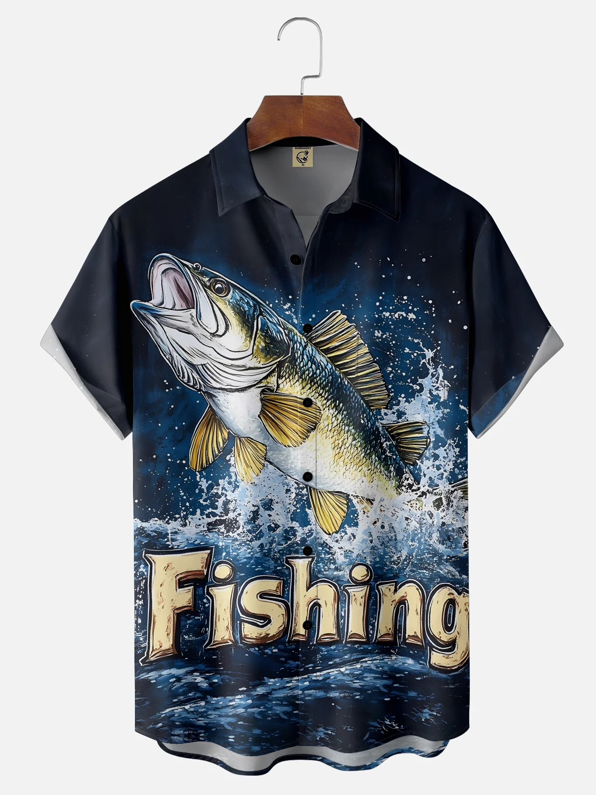 Moisture-wicking Fishing Chest Pocket Hawaiian Shirt