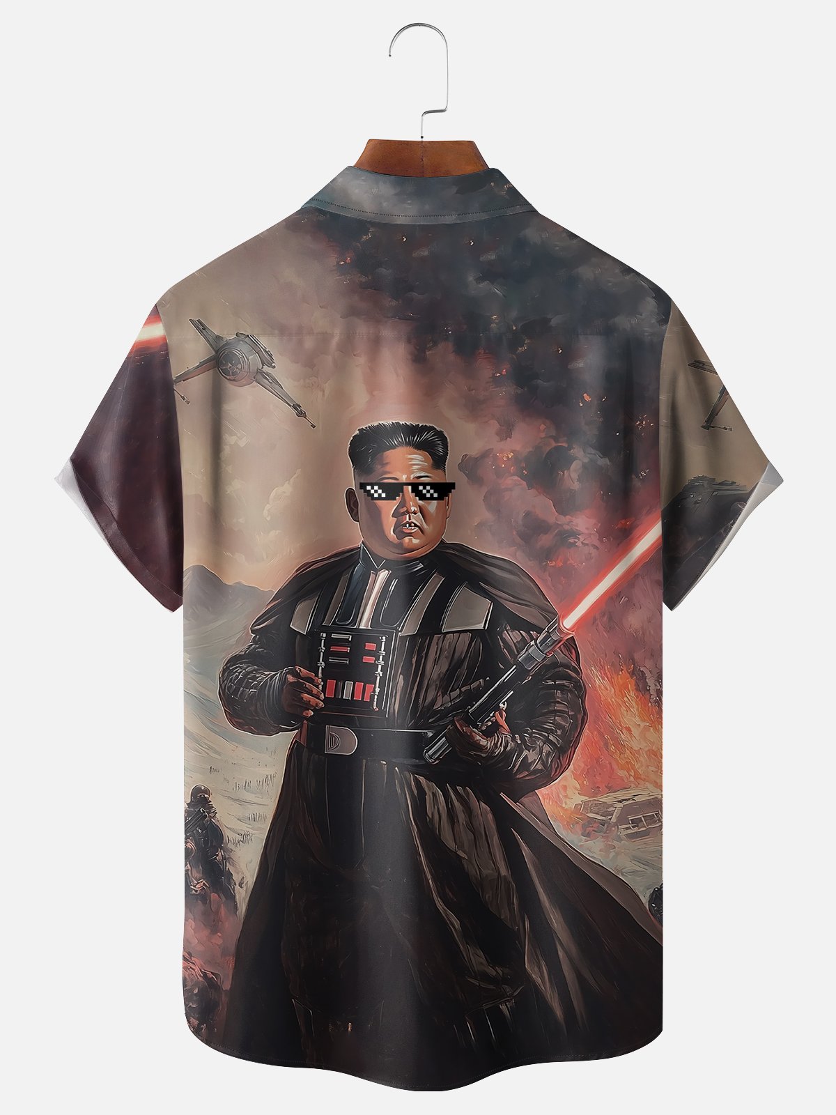 Moisture-wicking Fun Star General Wars Chest Pocket Casual Shirt