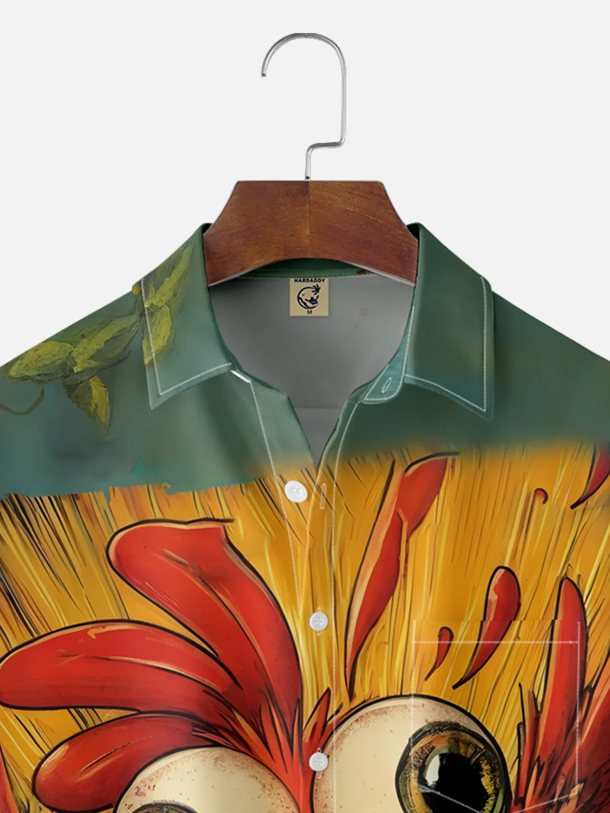 Moisture-wicking Chicken Run Chest Pocket Hawaiian Shirt