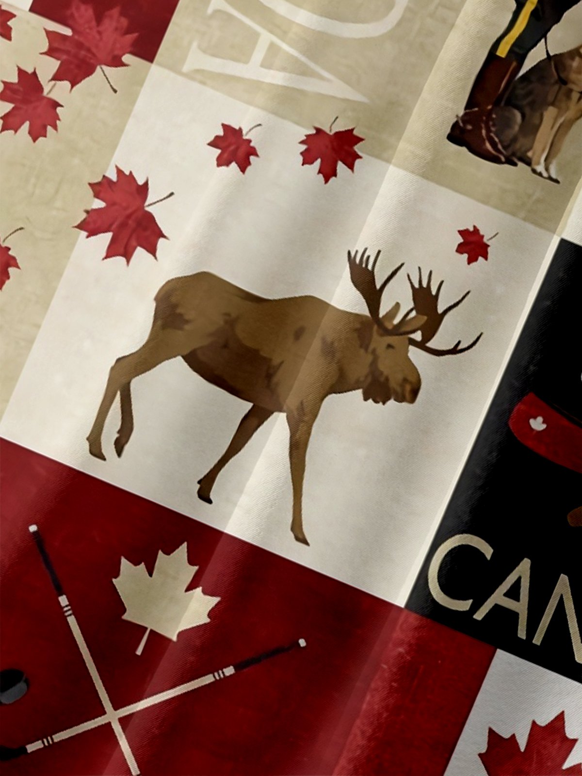 Moisture Wicking Canada Day Maple Leaf Chest Pocket Hawaiian Shirt