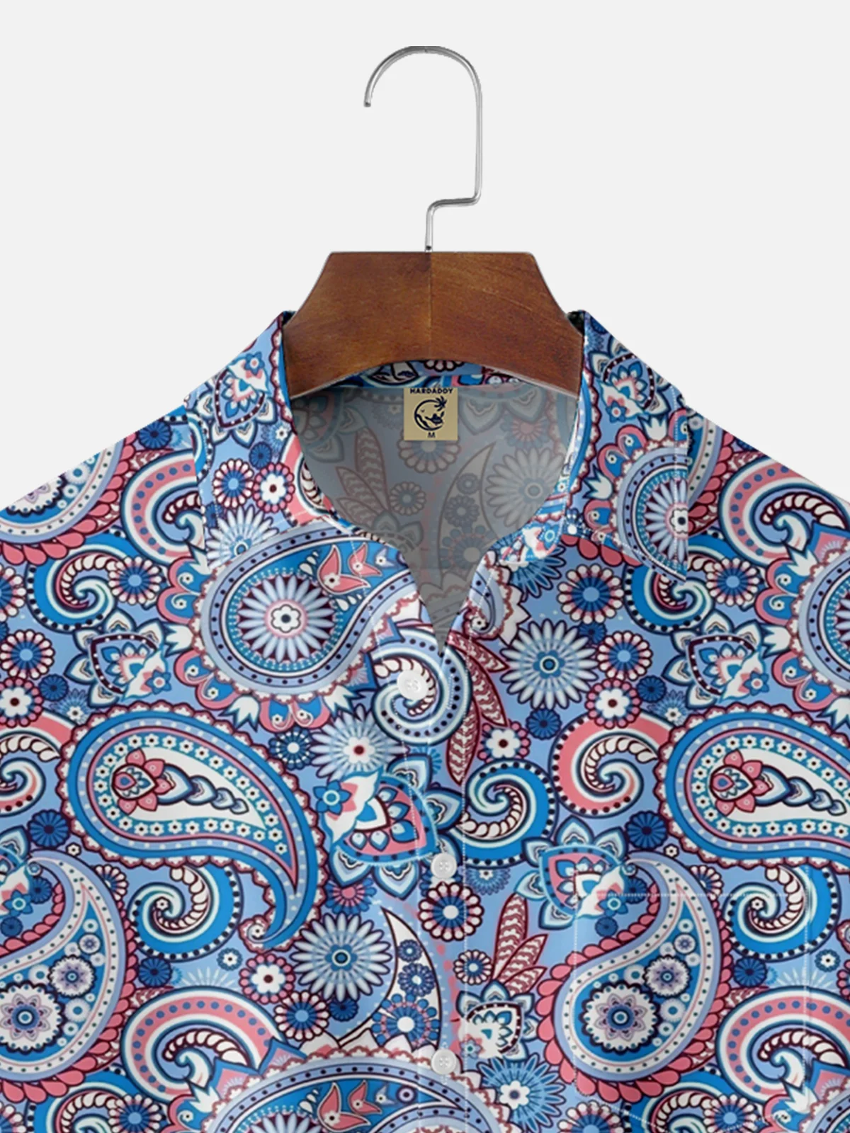 Moisture Wicking Paisley Chest Pocket Hawaiian Shirt
