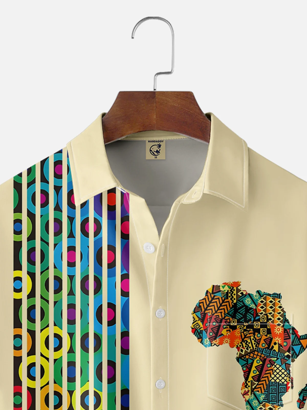 Moisture-wicking Juneteenth African Art Chest Pocket Bowling Shirt