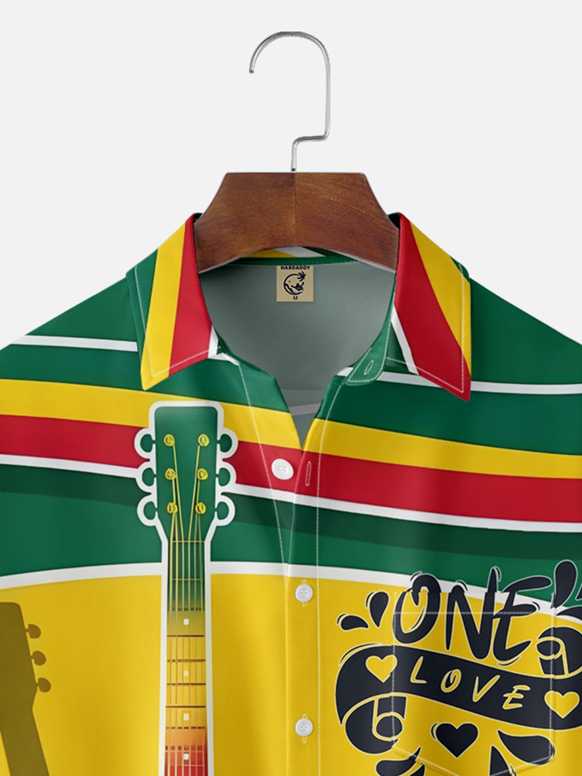 Moisture-wicking Music Festival Guitar Chest Pocket Casual Shirt