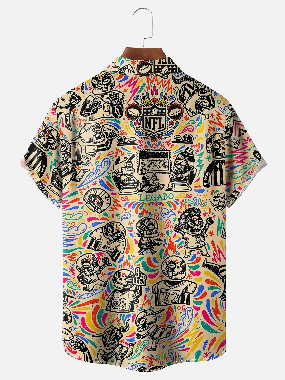 Moisture-Wicking Baseball Game Chest Pocket Hawaiian Shirt