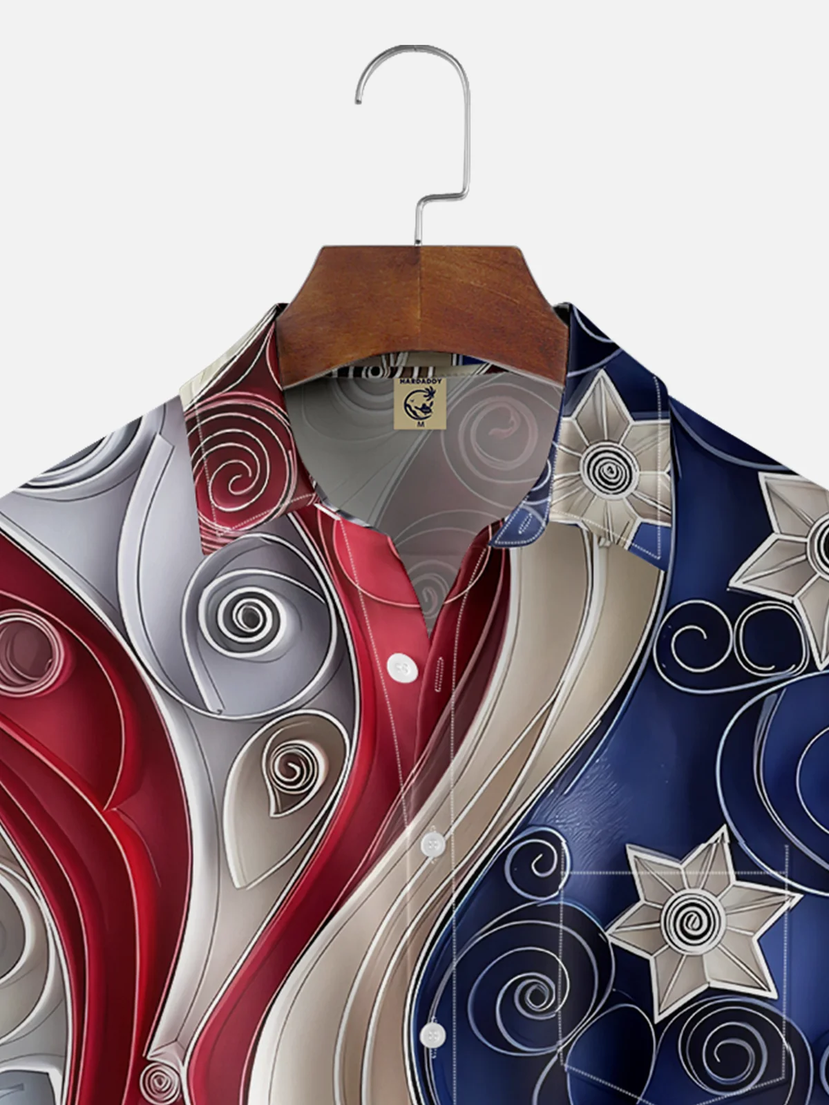 Moisture-wicking American Flag Abstract Art Independence Day Chest Pocket Casual Shirt