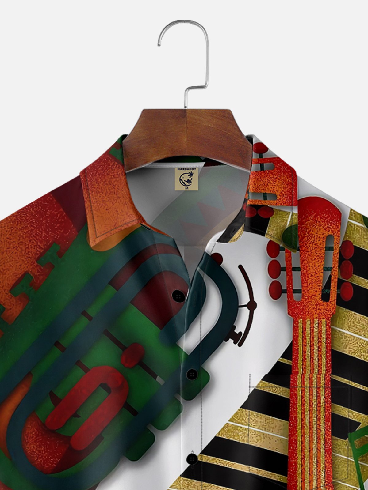 Moisture-wicking Music Instrument Art Festival Chest Pocket Casual Shirt