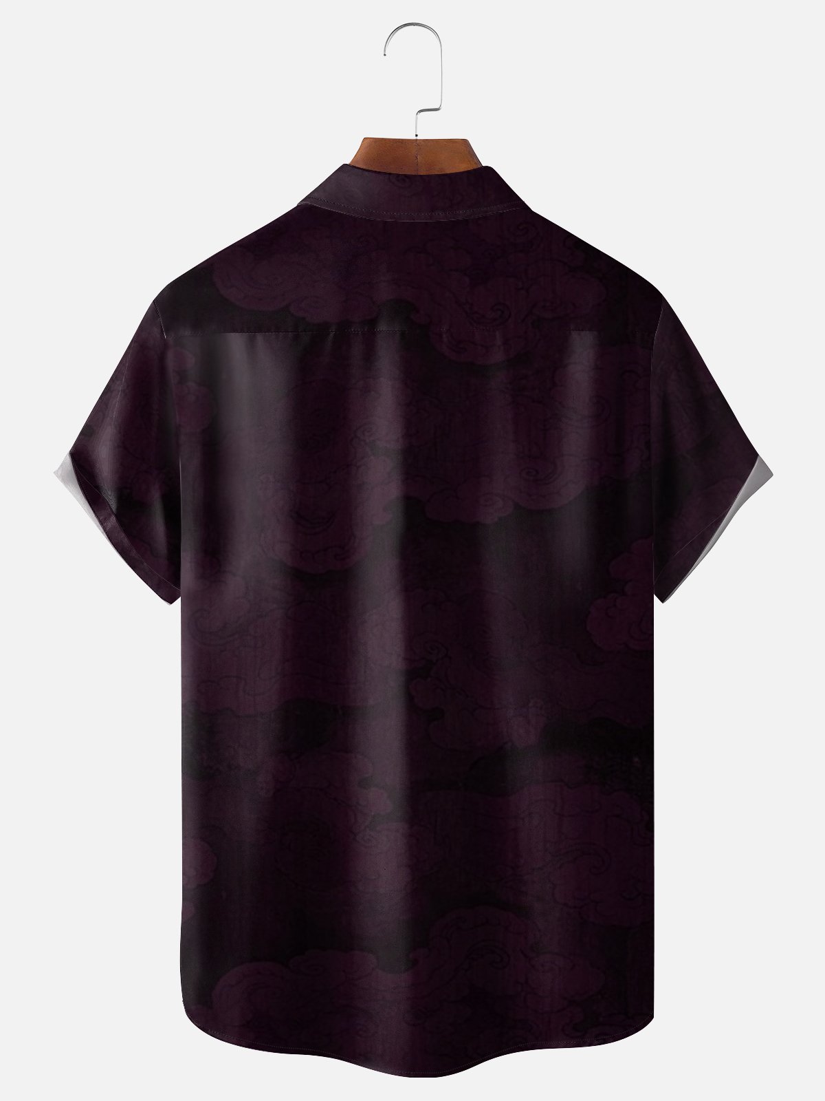 Moisture-wicking Rock Skeleton Art Band Chest Pocket Casual Shirt