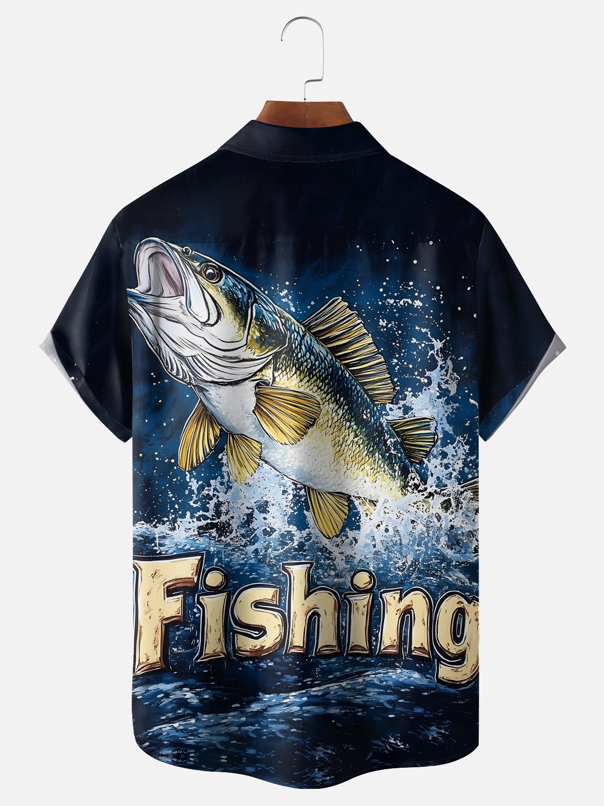 Moisture-wicking Fishing Chest Pocket Hawaiian Shirt