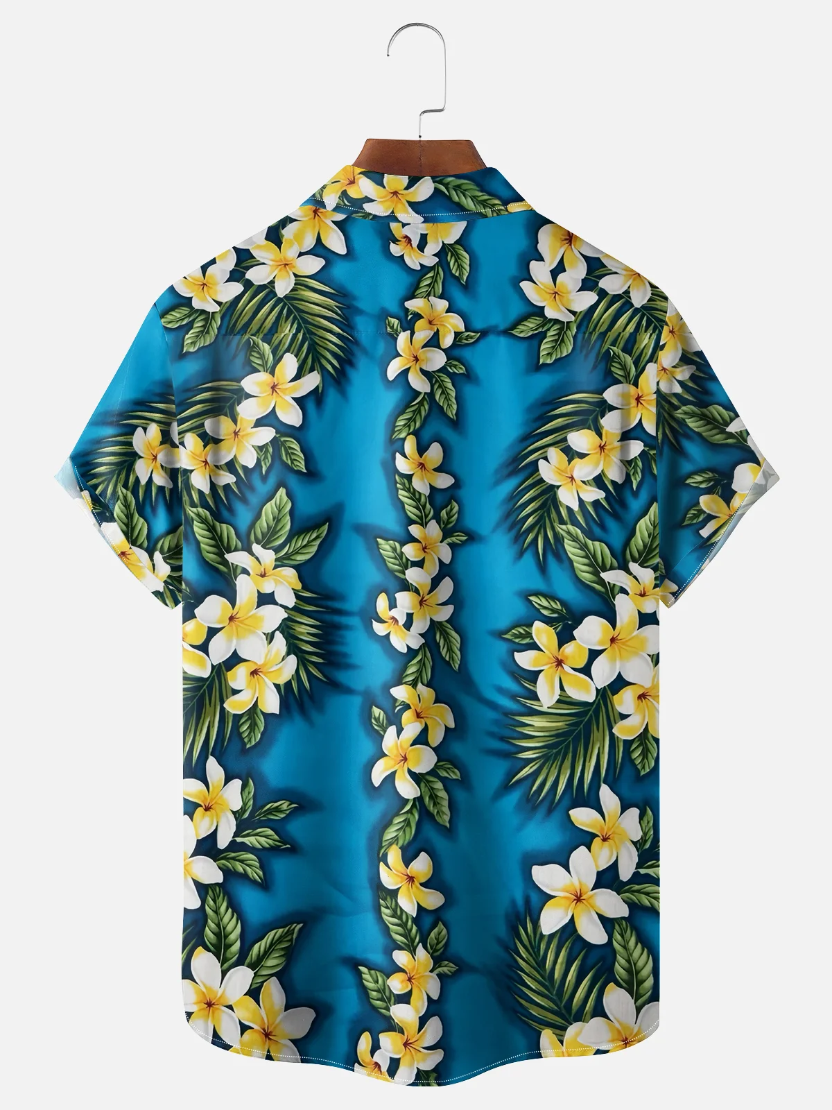 Moisture Wicking Tropical Floral Chest Pocket Hawaiian Shirt