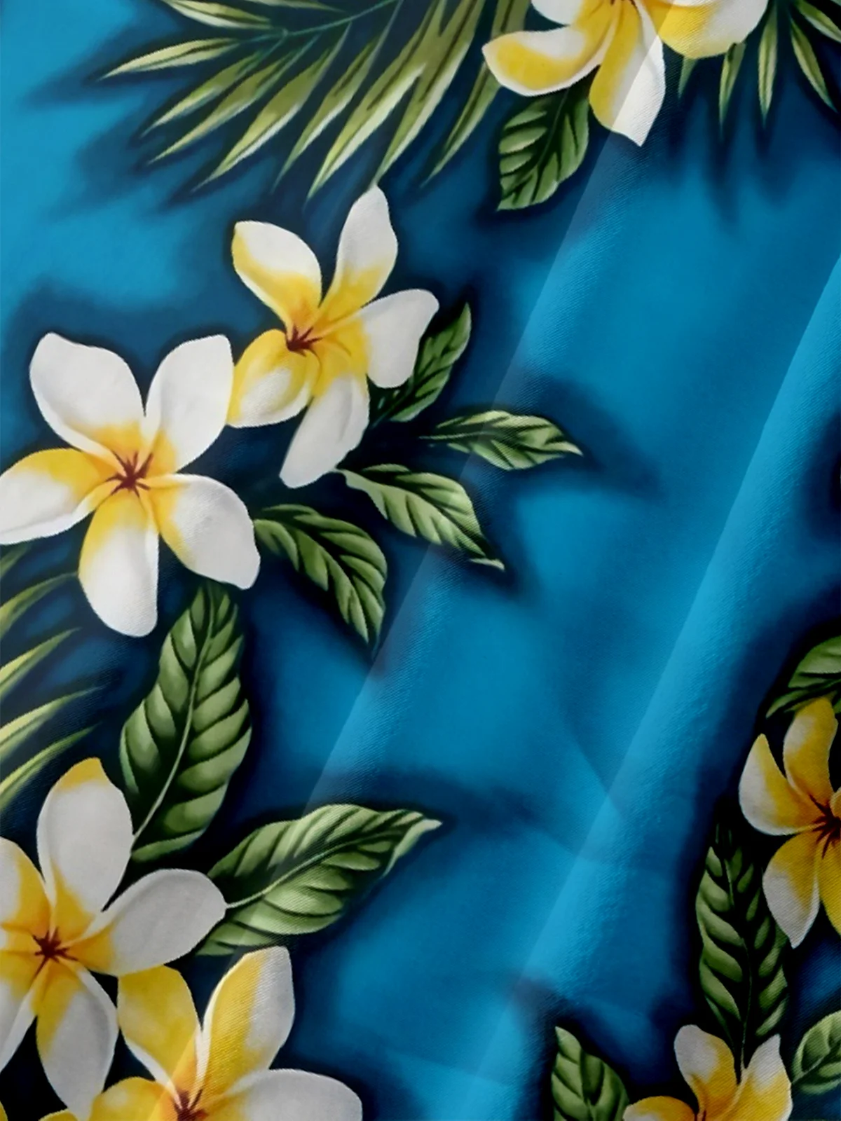 Moisture Wicking Tropical Floral Chest Pocket Hawaiian Shirt
