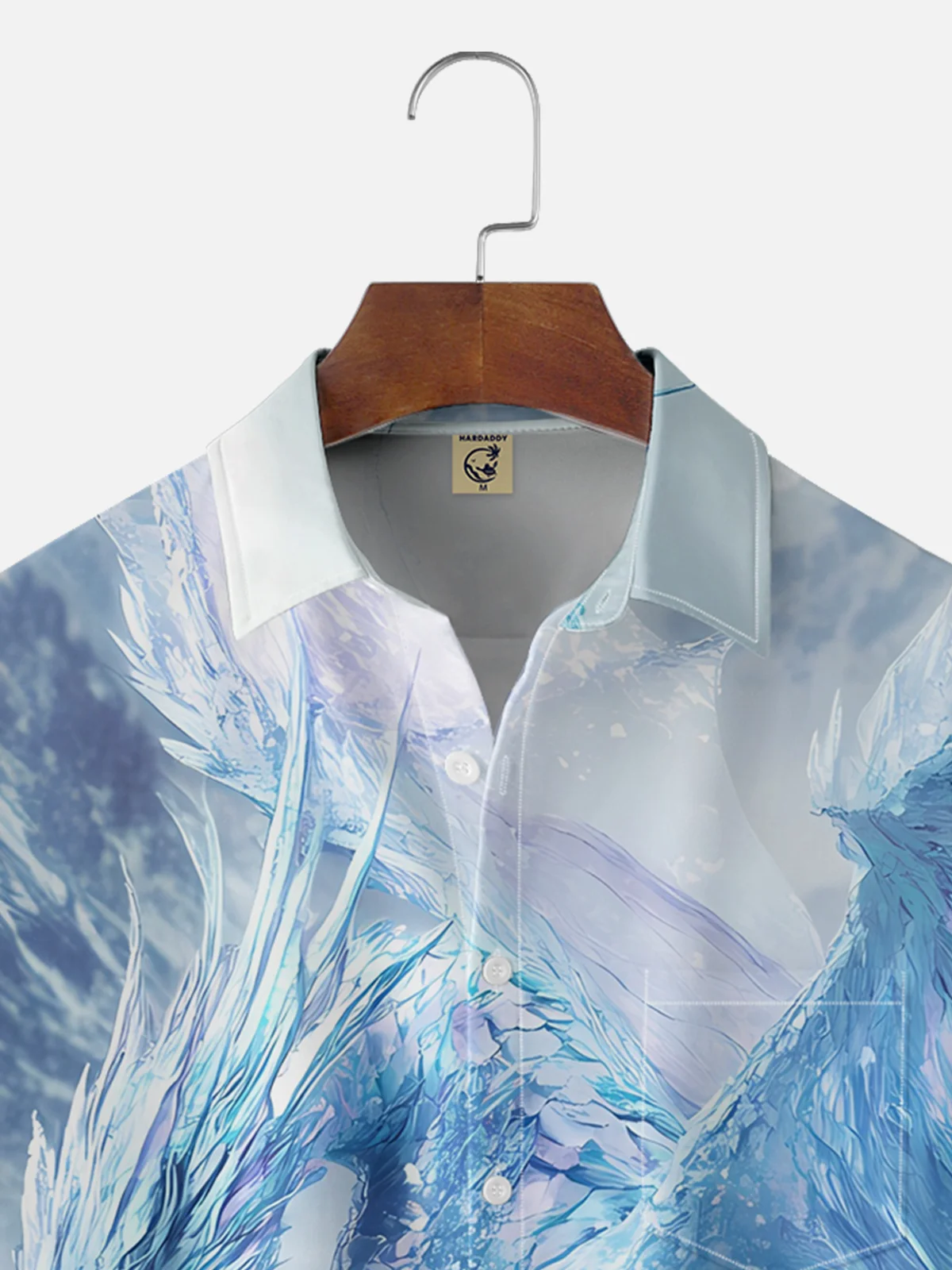 Moisture-wicking Dragon Chest Pocket Hawaiian Shirt