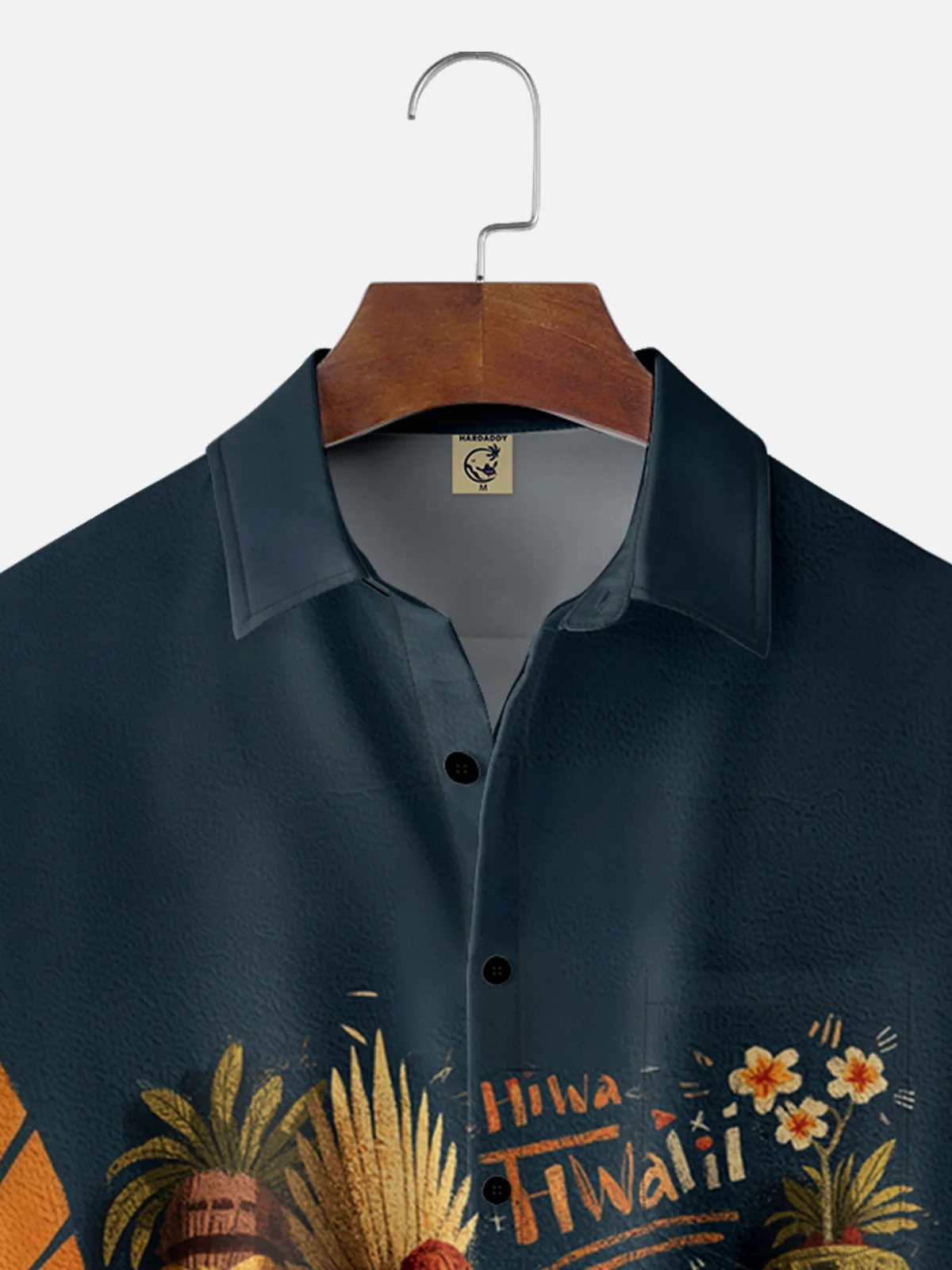 Moisture-wicking Tiki Chest Pocket Hawaiian Shirt