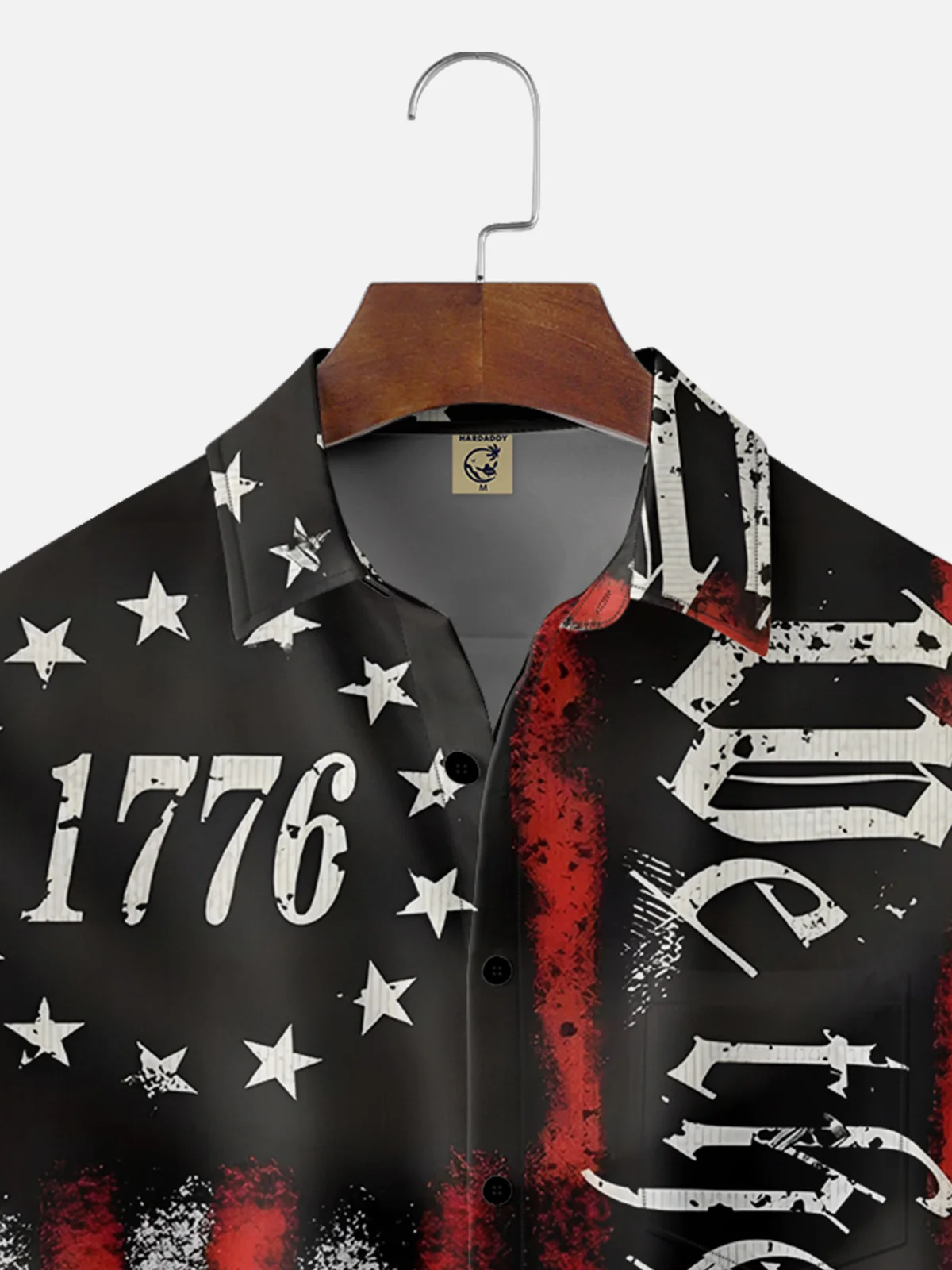 Moisture Wicking 1776 Declaration of Independence 4th of July Chest Pocket Hawaiian Shirt