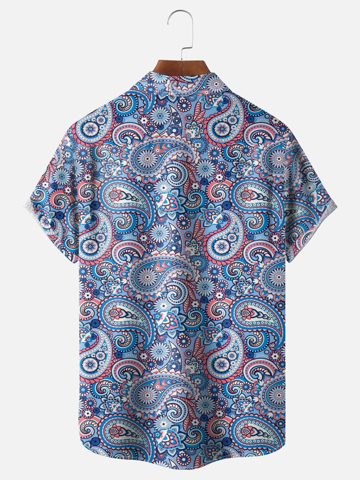 Moisture Wicking Paisley Chest Pocket Hawaiian Shirt